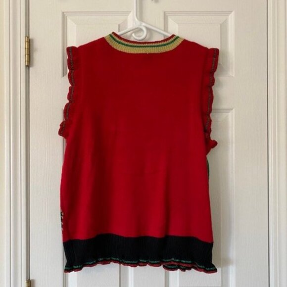 Blizzard Bay Ugly Christmas Sweater Vest XL Gingerbread “Oh Snap!” 3D Decor - Picture 3 of 5